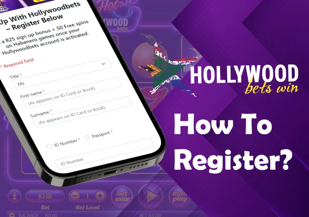 The registration process for Spina Zonke games from Hollywoodbets